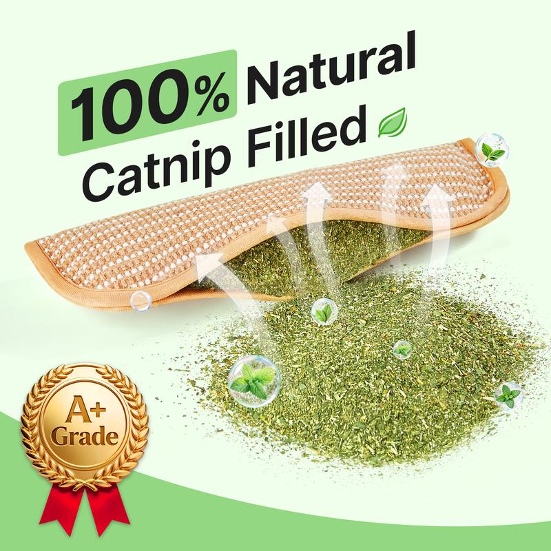 Potaroma Catnip Kicker Toy: 6000mg Organic Catnip & Durable Sisal Scratching Toy for Indoor Cats & Kittens